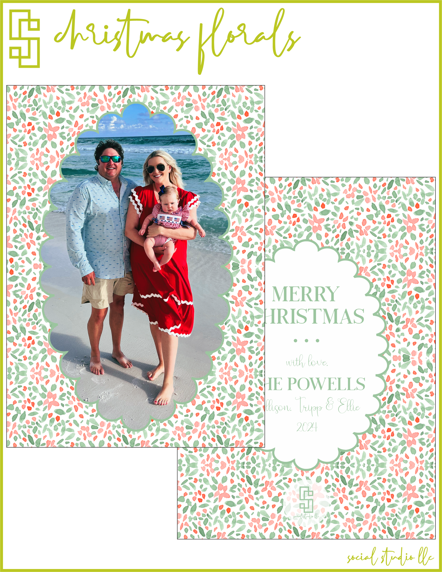 Christmas Florals Holiday Card