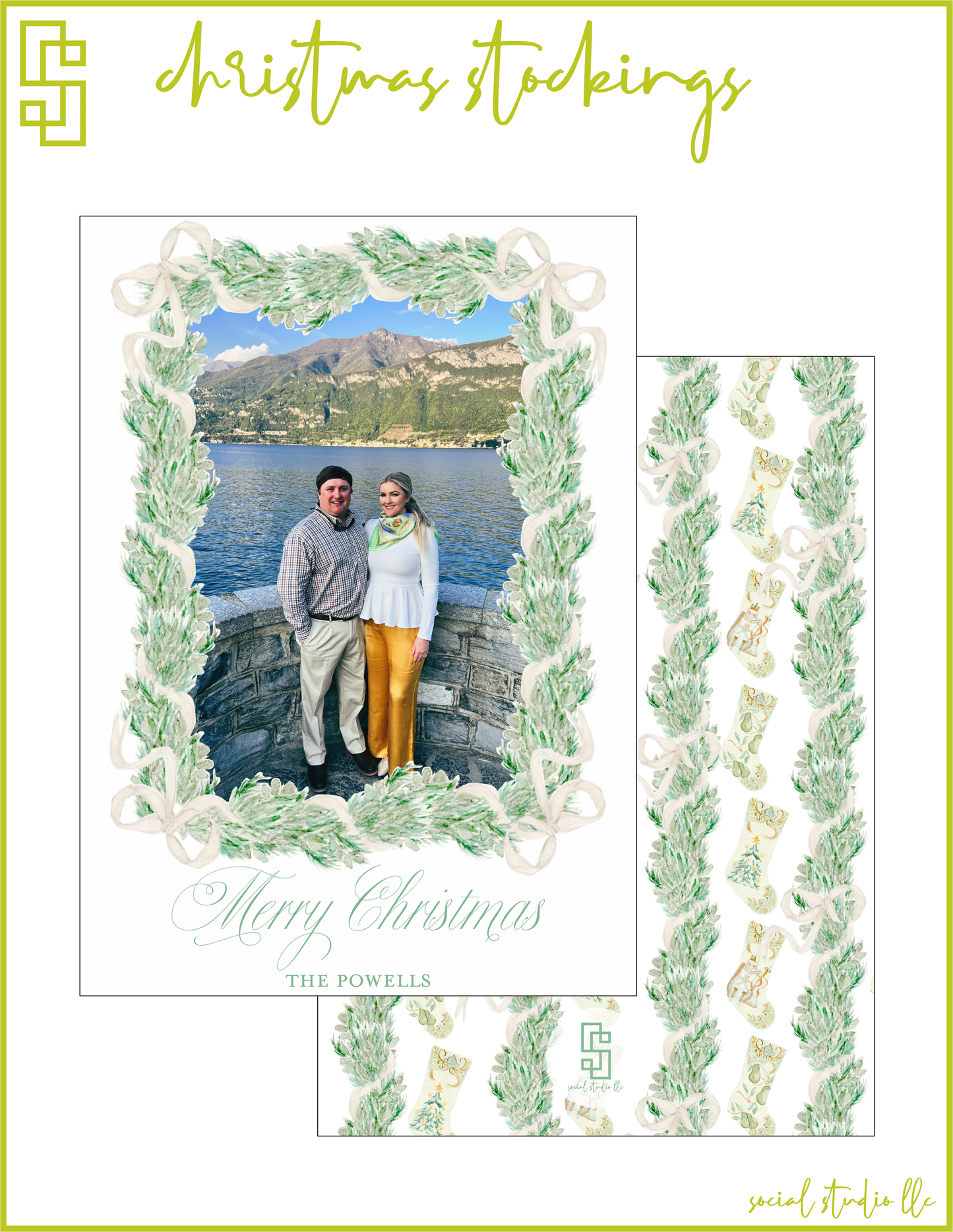 Christmas Stockings Holiday Card