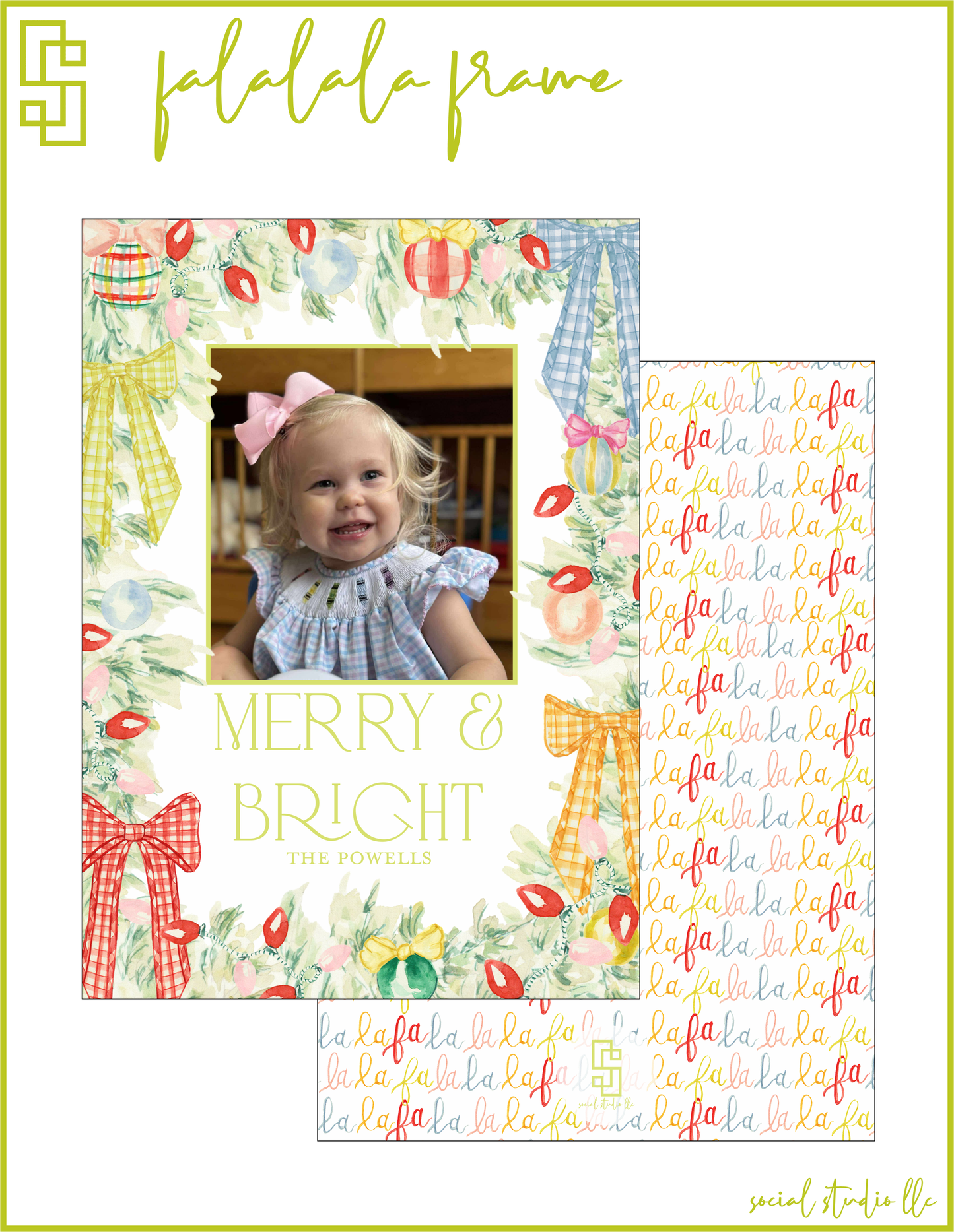 Falalala Frame Holiday Card