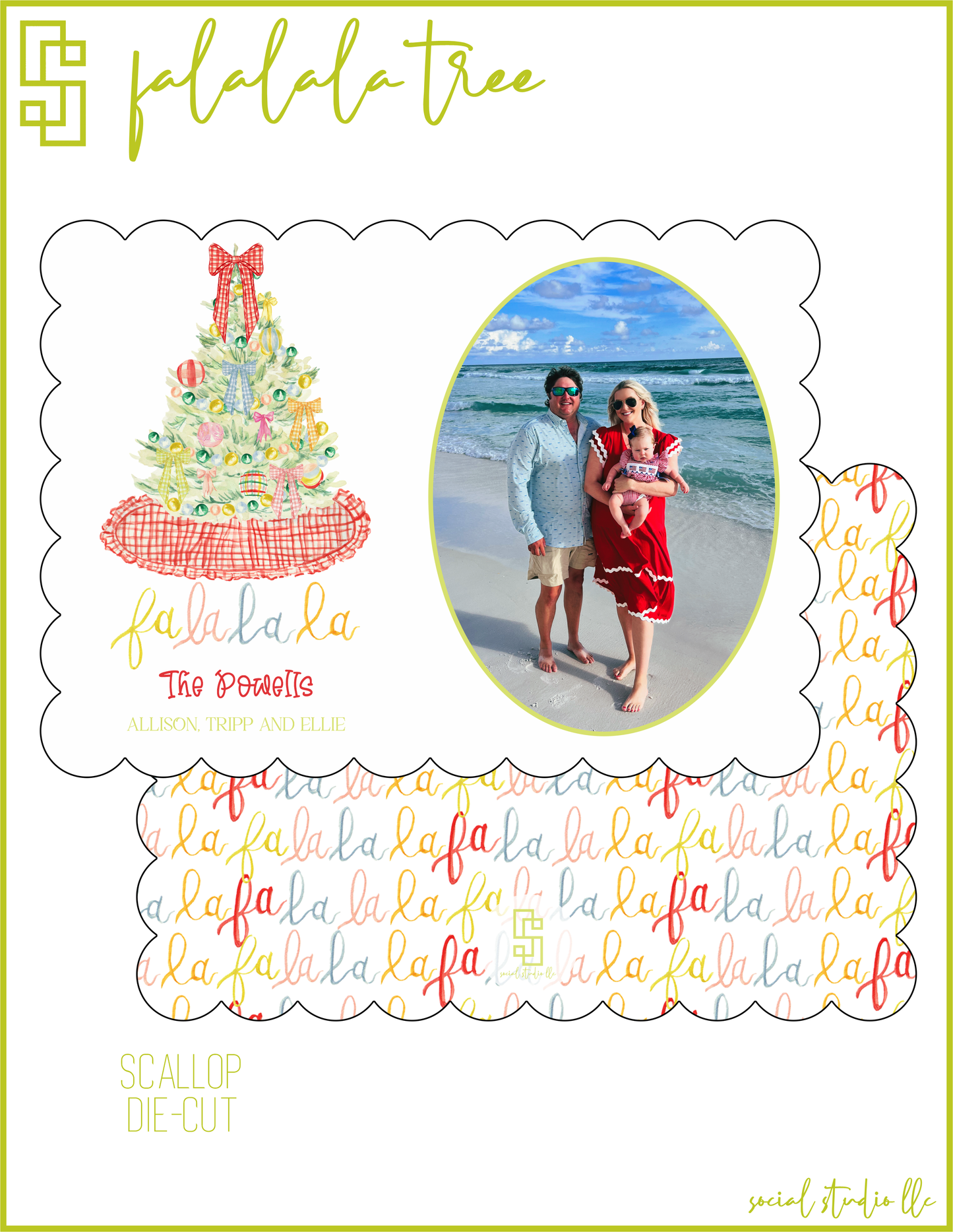 Falalala Tree Holiday Card