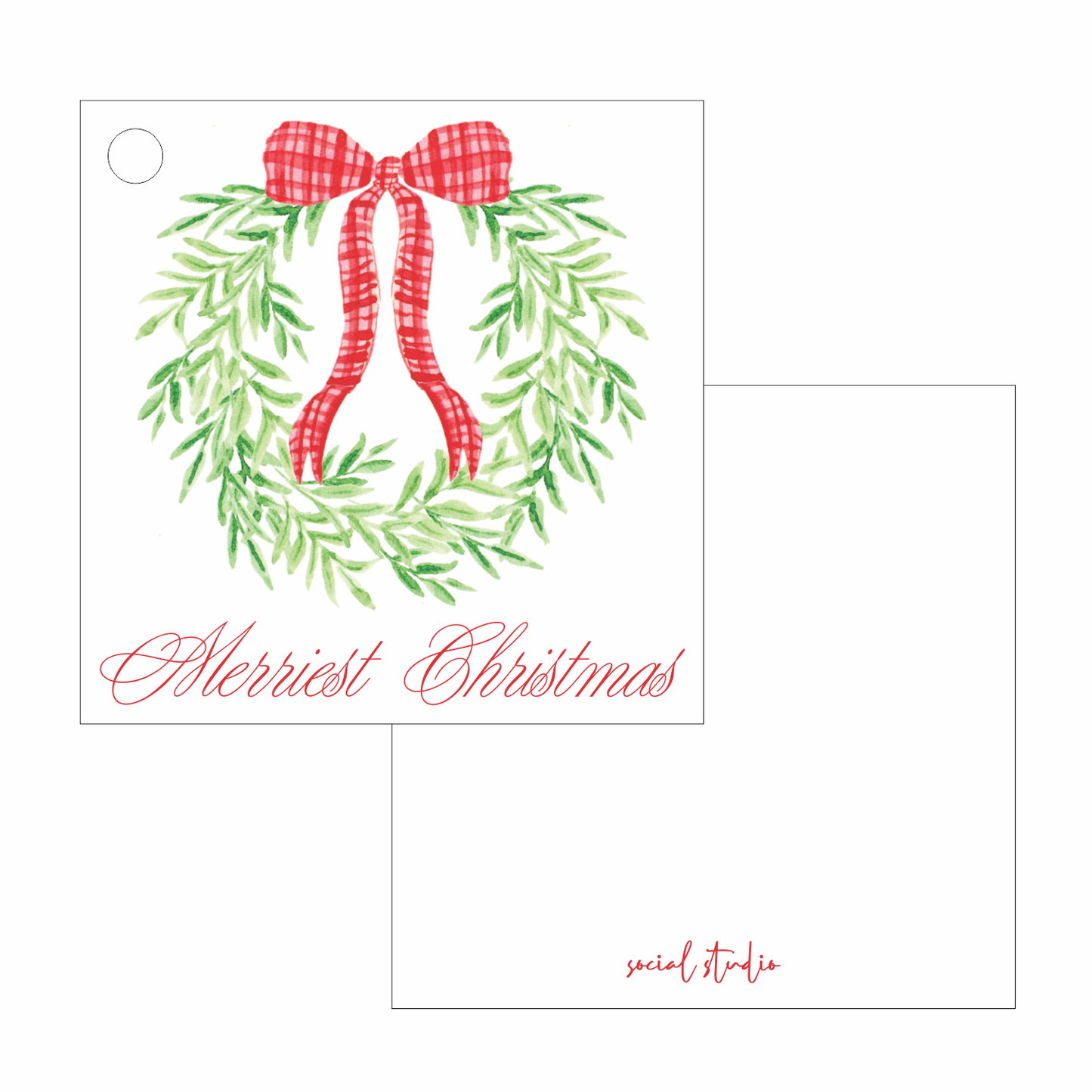 Gift Tags - Merriest Christmas Wreath