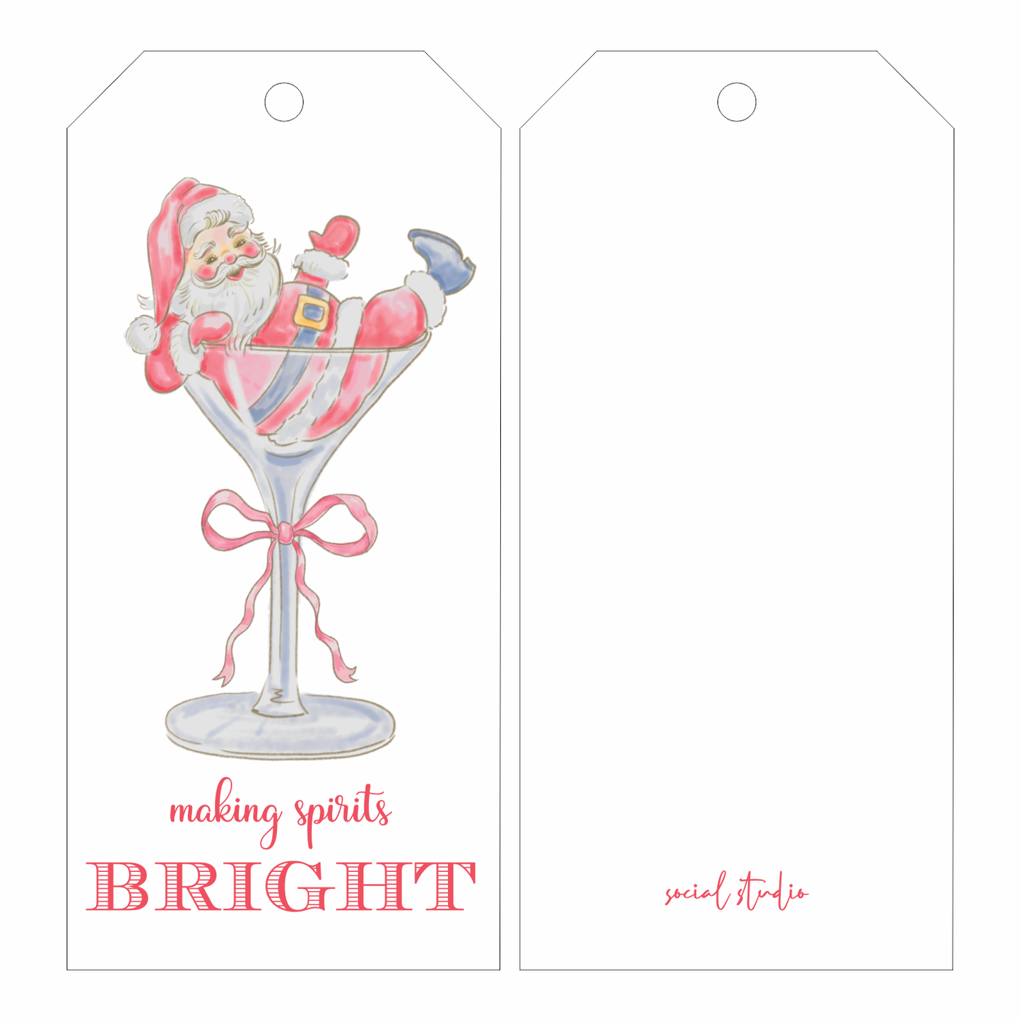 Gift Tags - Making Spirits Bright in Red