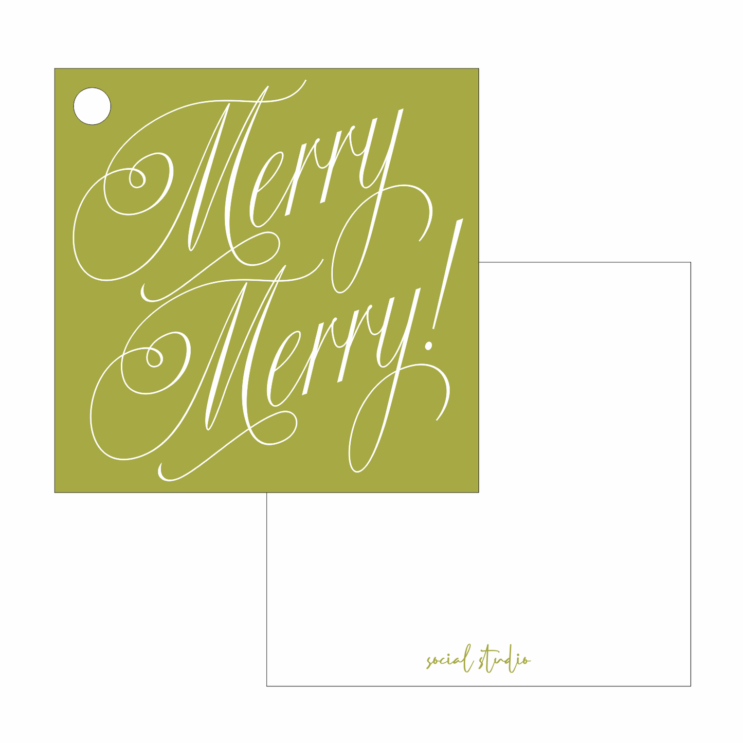 Gift Tags - Merry Merry in Chartreuse