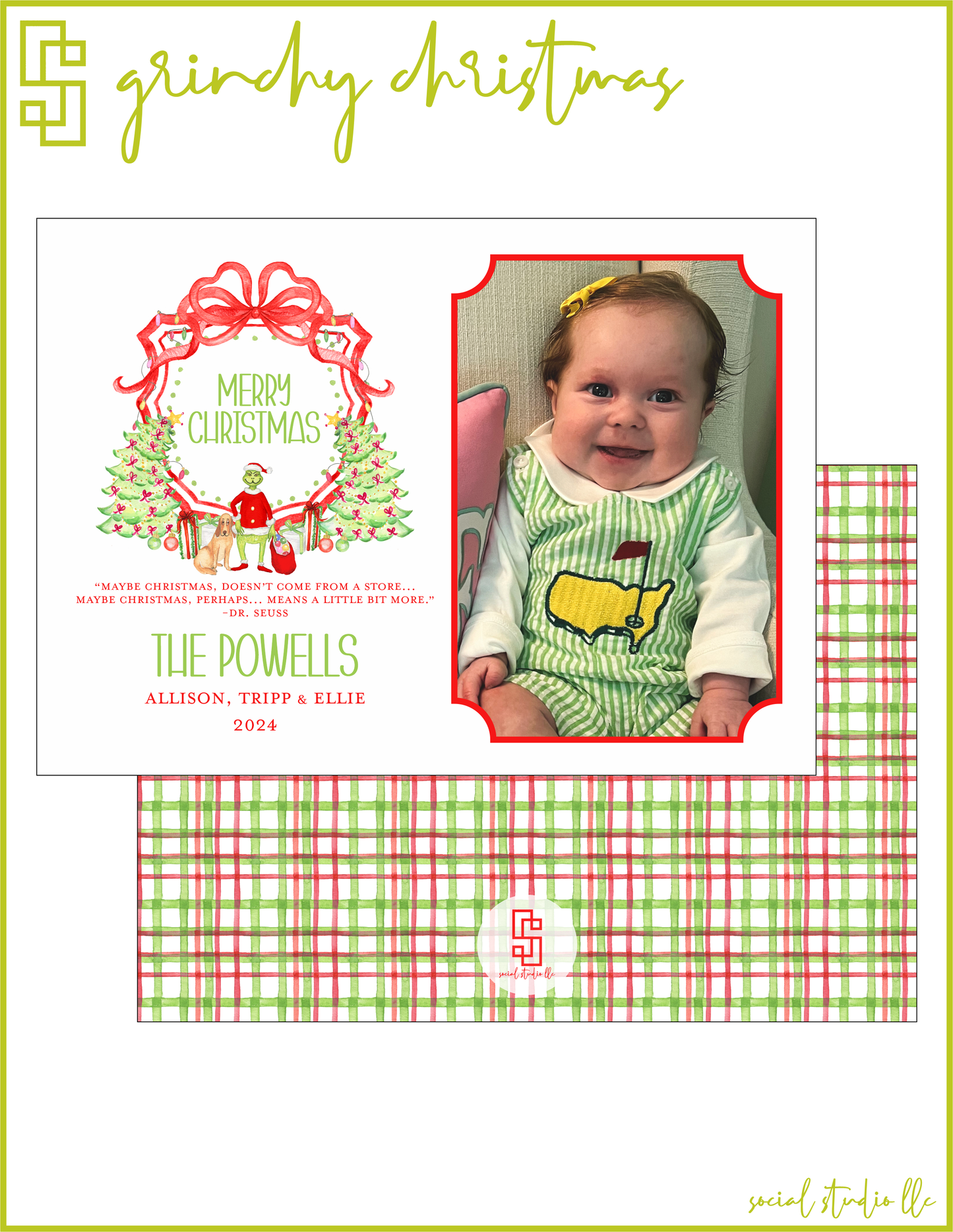 Grinchy Christmas Holiday Card