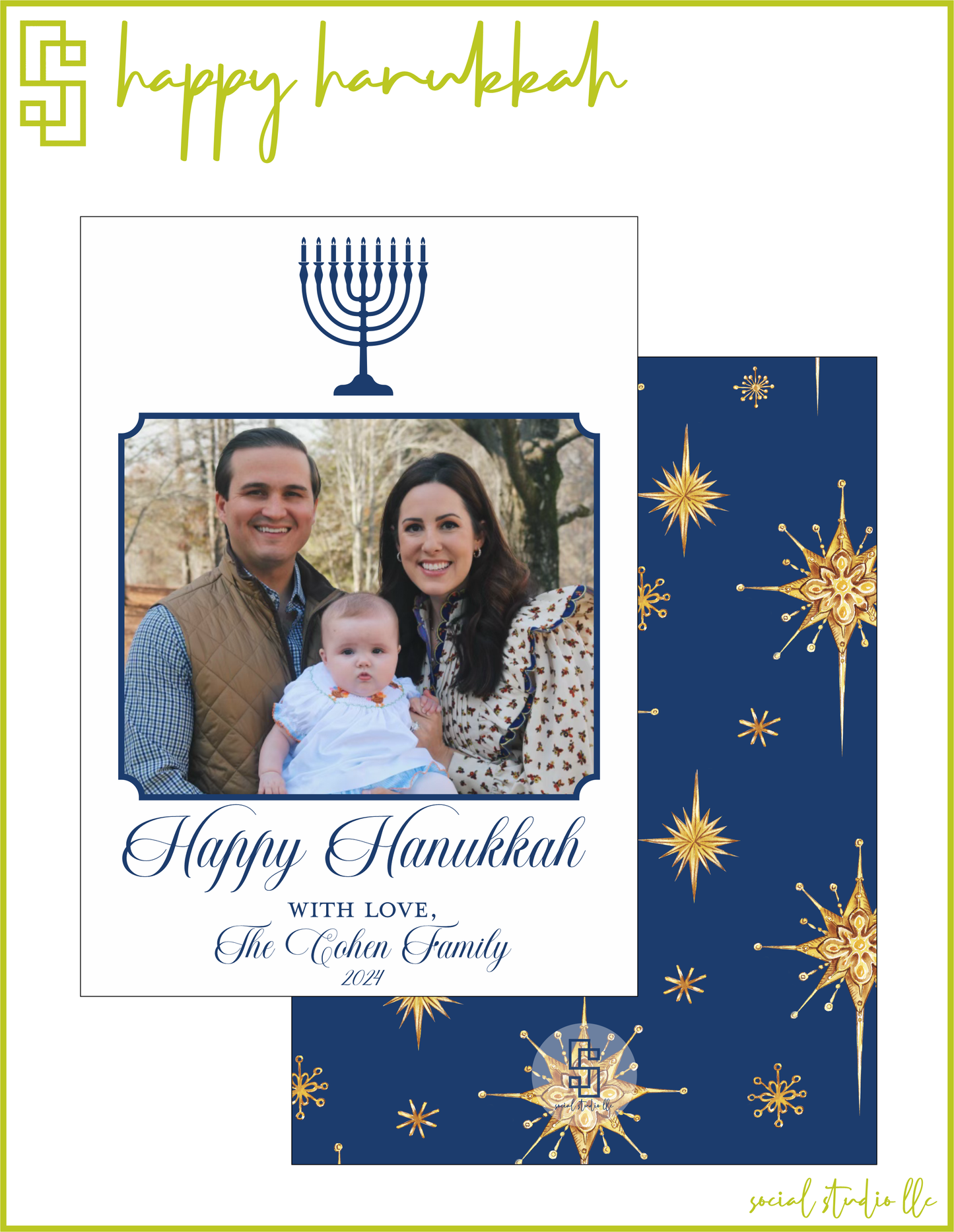 Happy Hanukkah Holiday Card