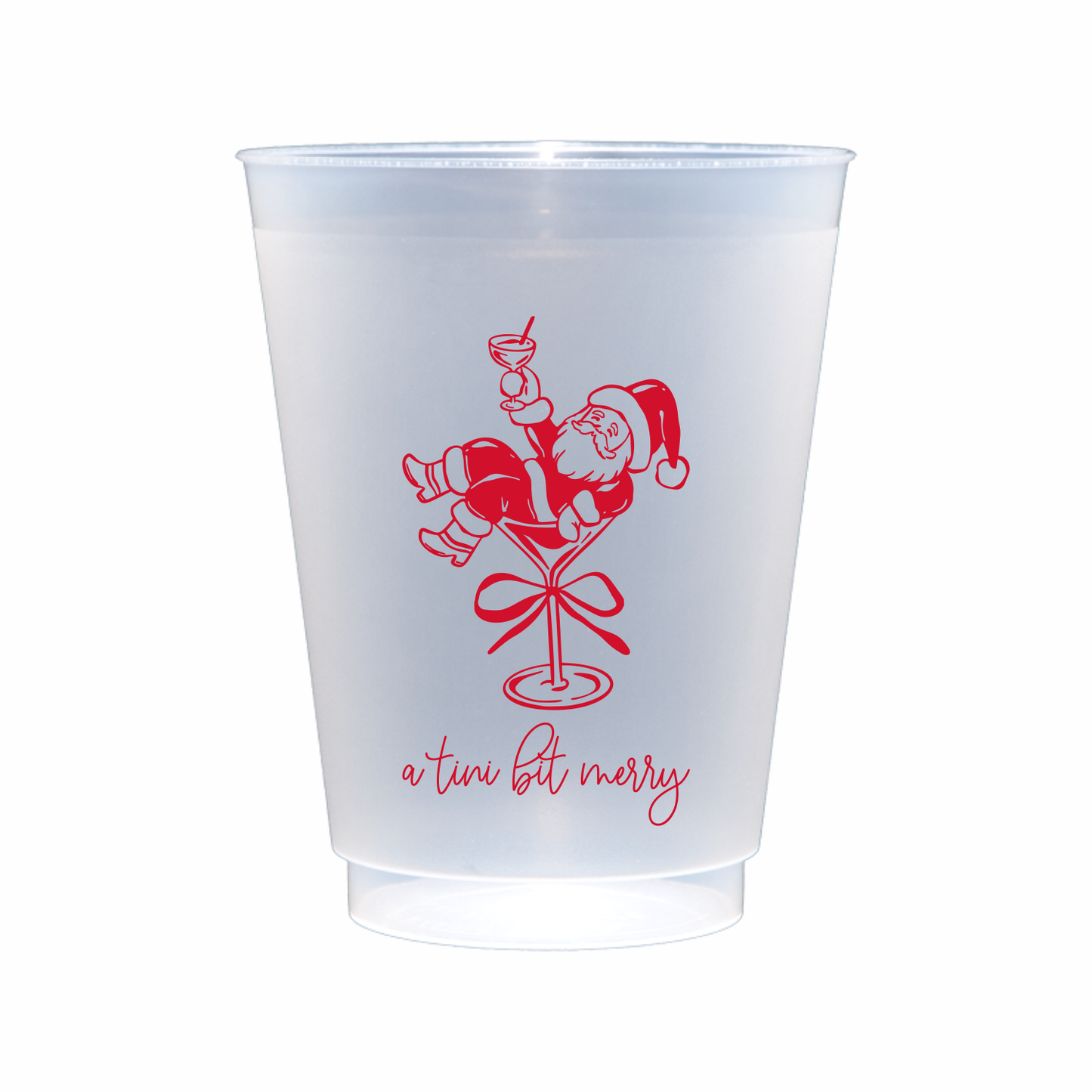 Tini Bit Merry Frosted Cups - Set of 12