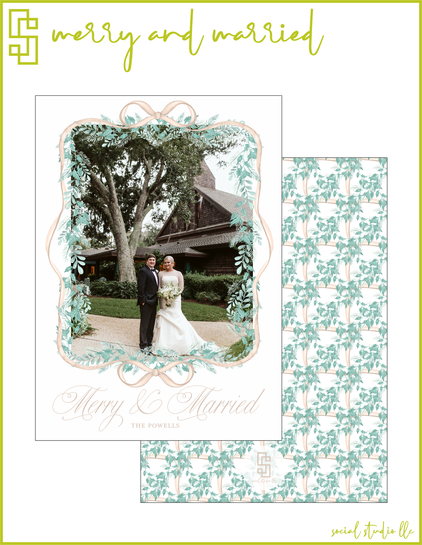 Merry and Married Holiday Card