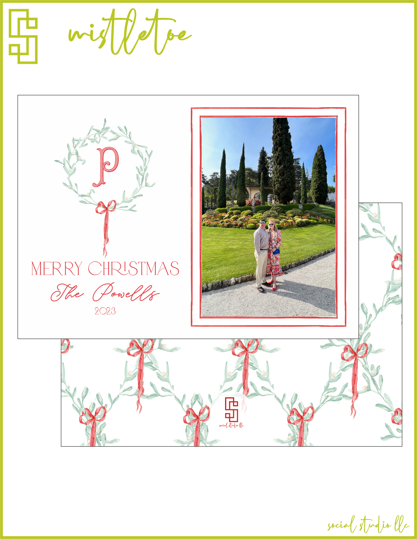 Mistletoe Holiday Card