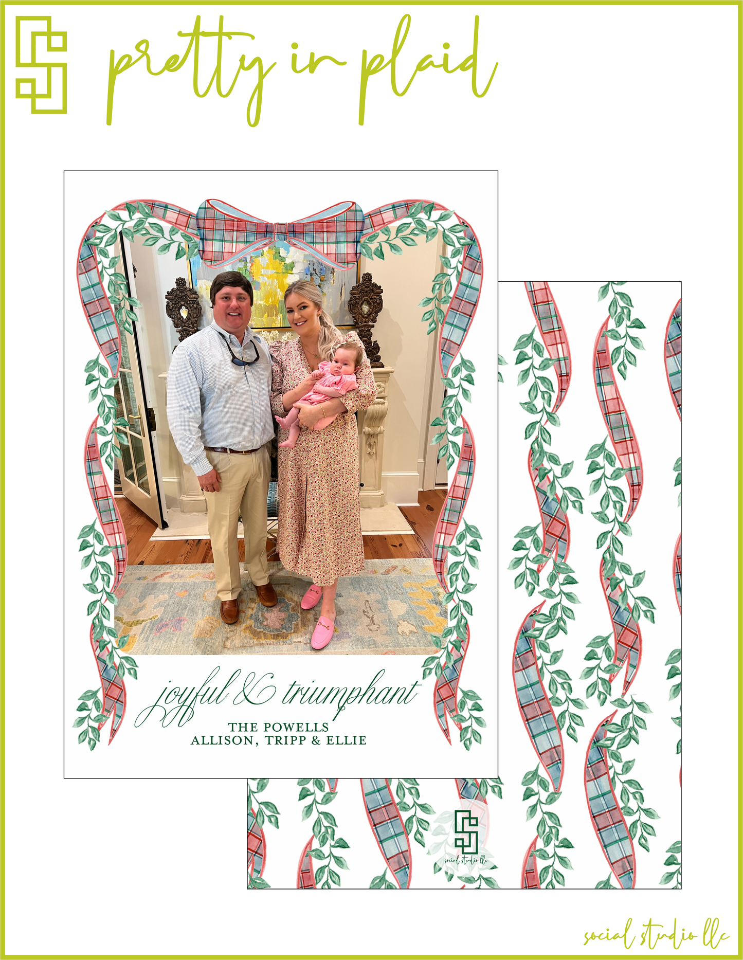Pretty in Plaid Holiday Card