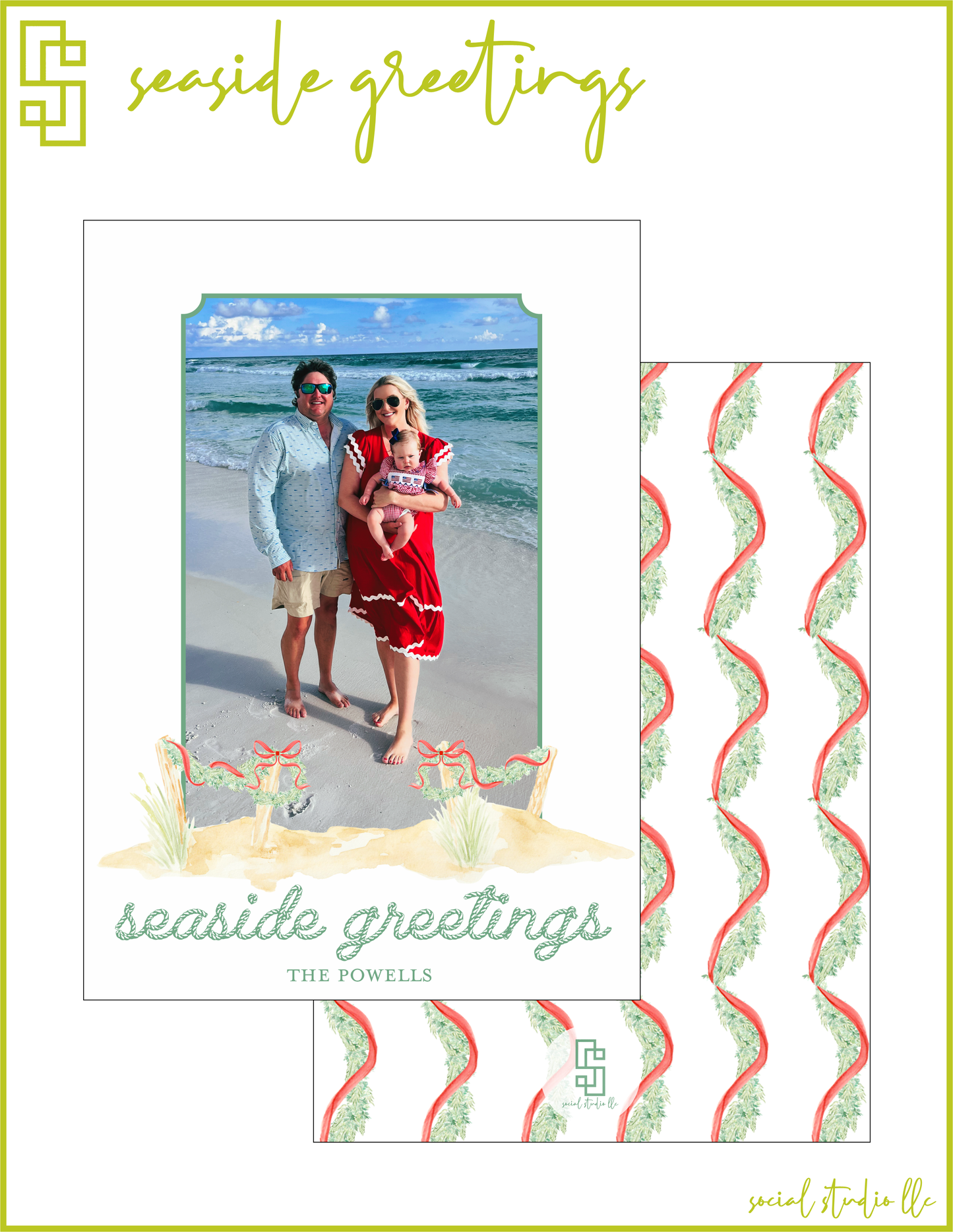 Seaside Greetings Holiday Card
