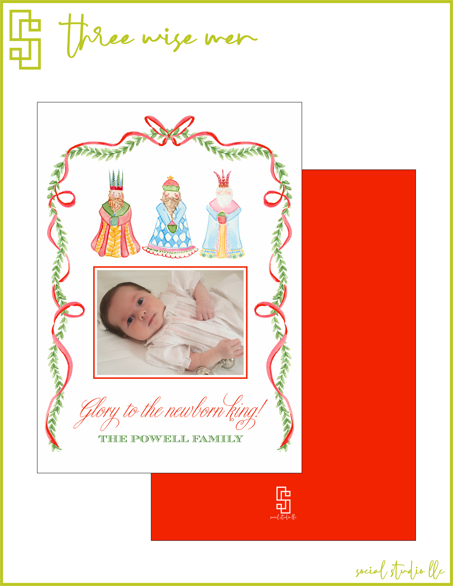 Three Wise Men Holiday Card