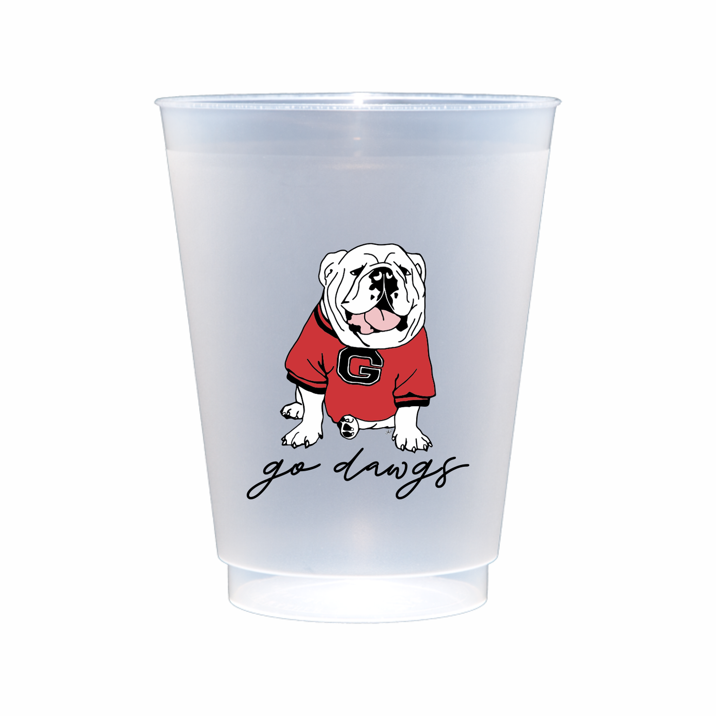 UGA Go Dawgs Frosted Cups - Set of 12