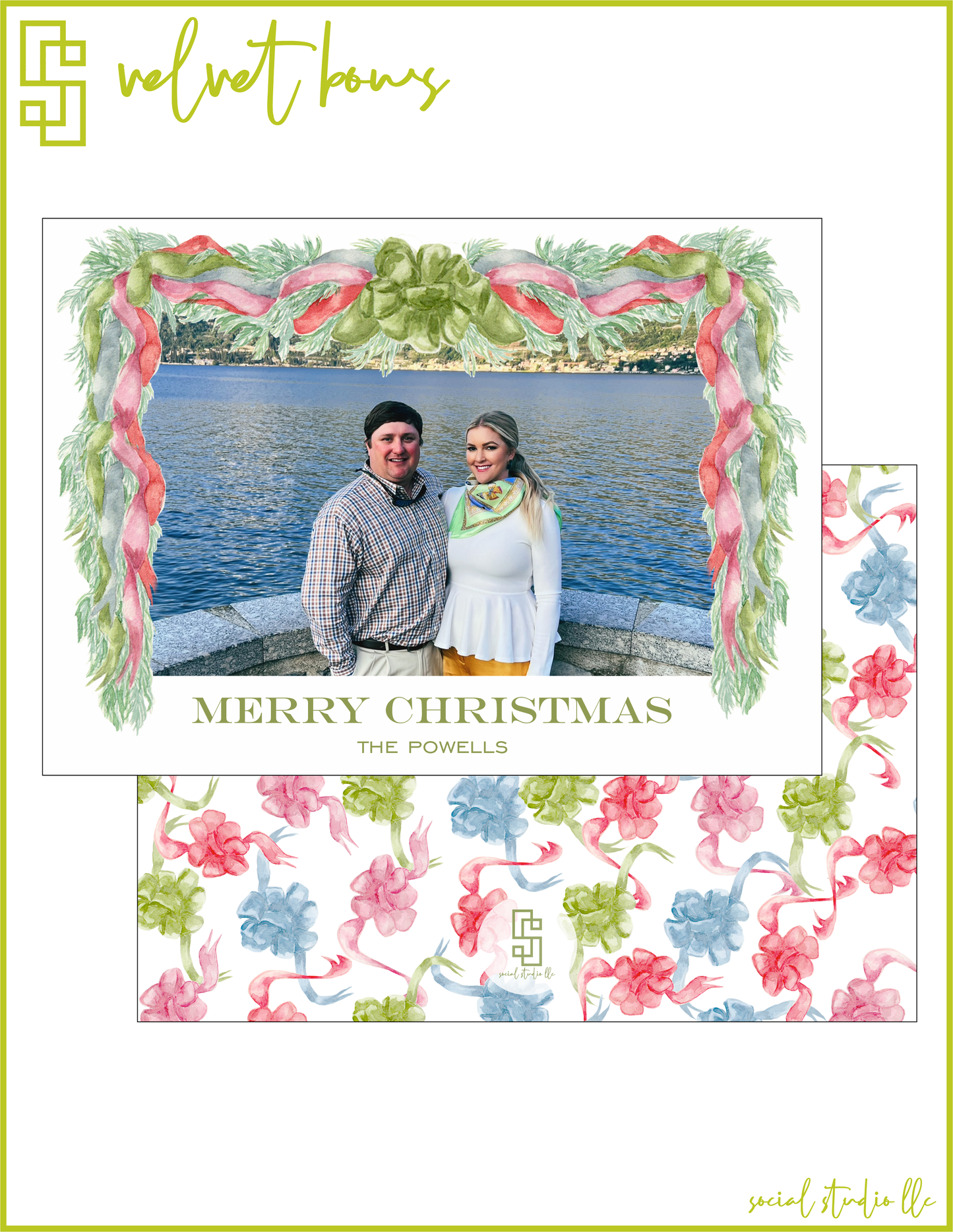 Velvet Bows Holiday Card