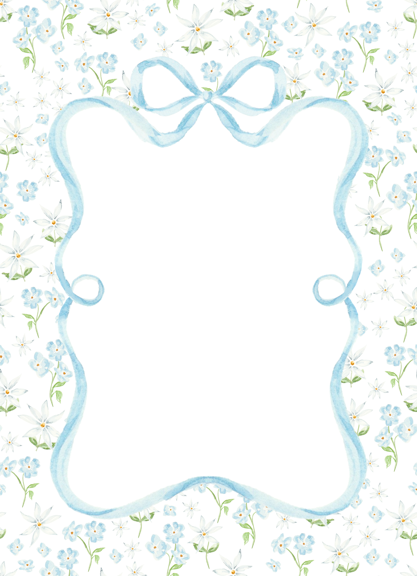 Notepad - Blue Bow Florals
