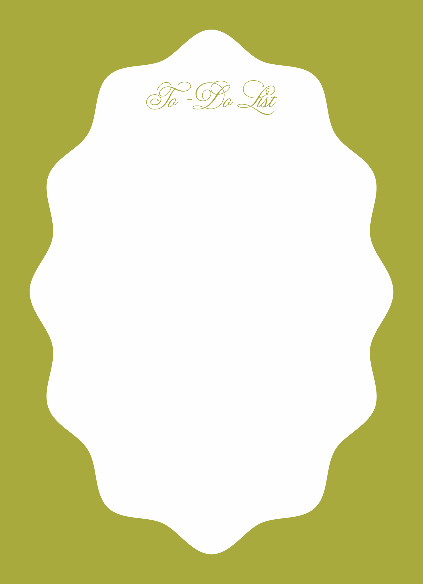 Notepad - Chartreuse To-Do List