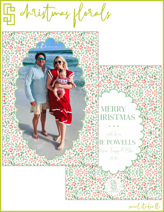 Christmas Florals Holiday Card