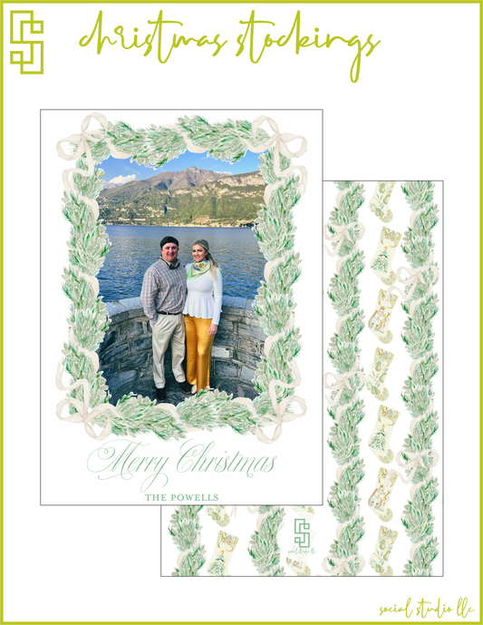 Christmas Stockings Holiday Card