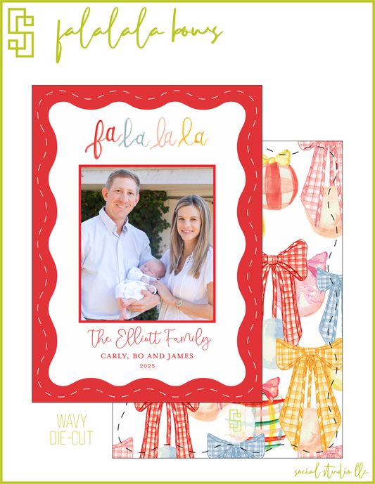 Falalala Bows Holiday Card