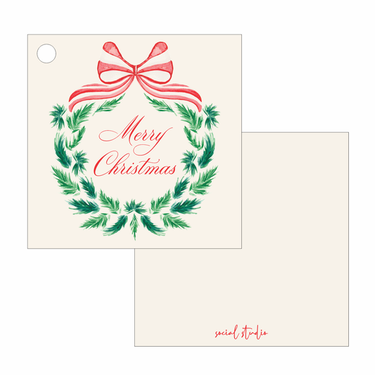 Gift Tags - Merry Christmas Wreath