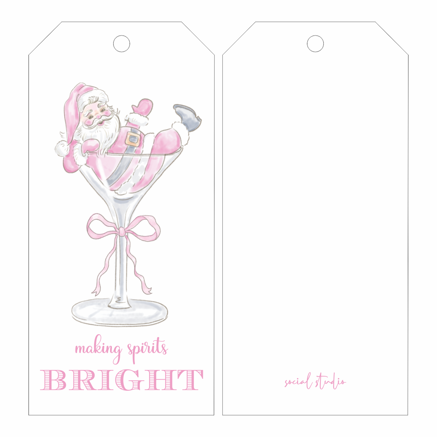 Gift Tags - Making Spirits Bright in Pink