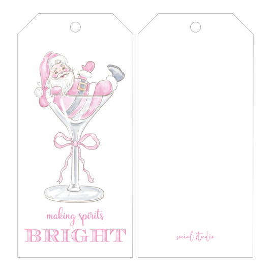 Gift Tags - Making Spirits Bright in Pink