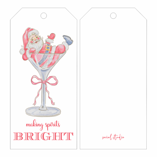 Gift Tags - Making Spirits Bright in Red