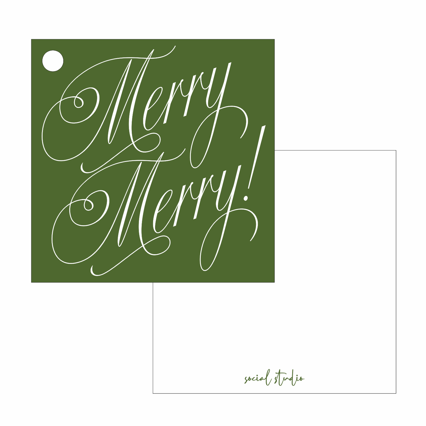 Gift Tags - Merry Merry in Green