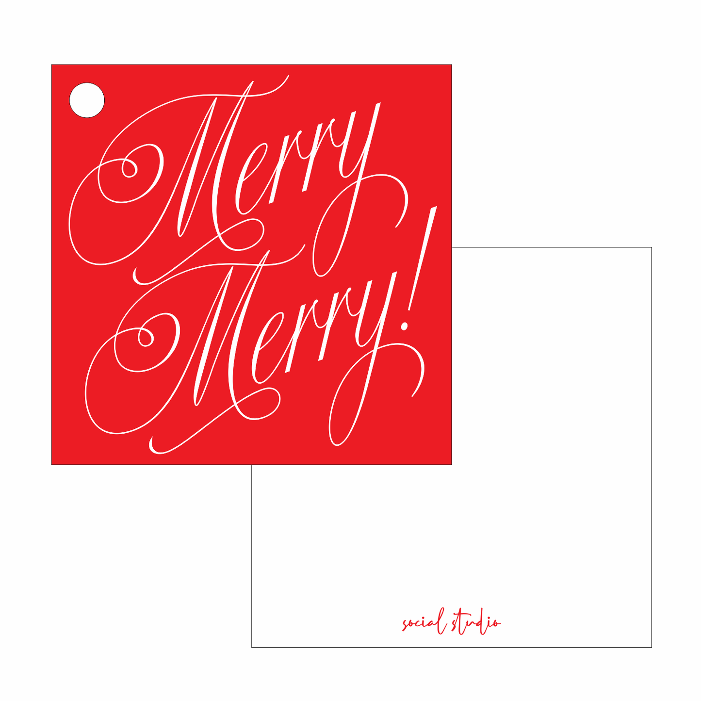Gift Tags - Merry Merry in Red