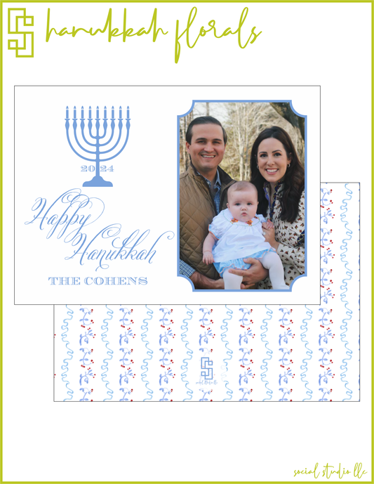 Hanukkah Florals Holiday Card