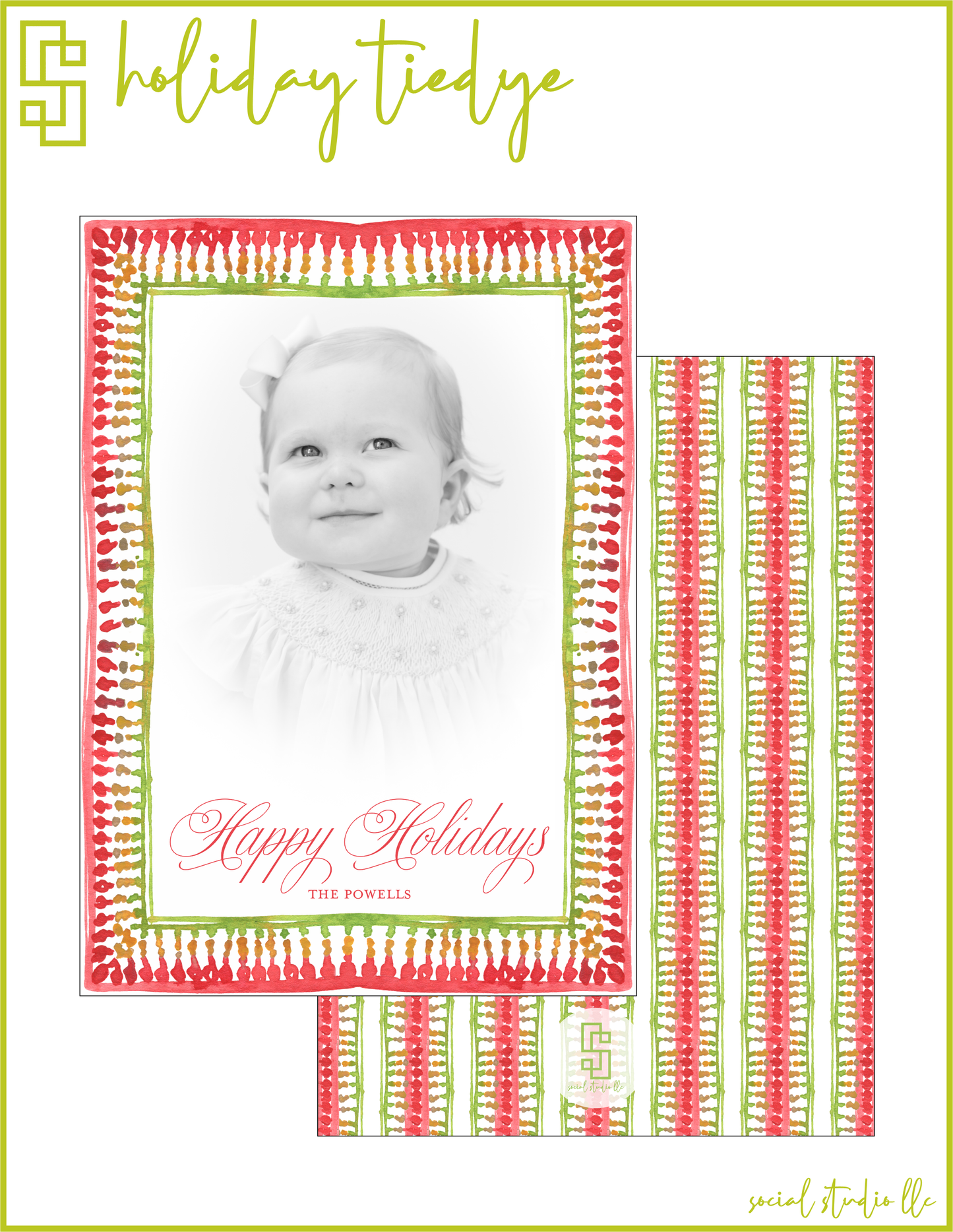 Holiday Tie-Dye Card