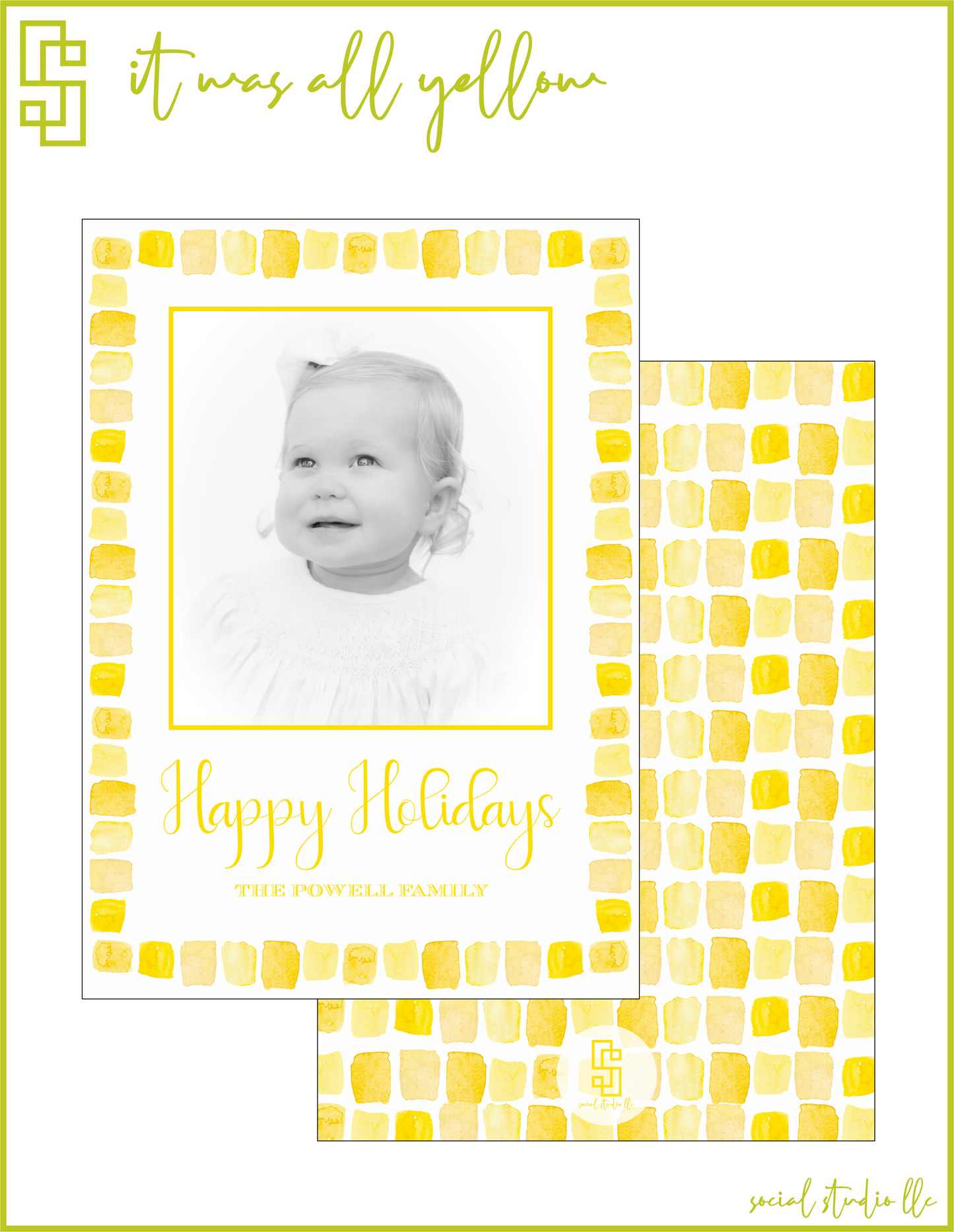 It Was All Yellow Holiday Card