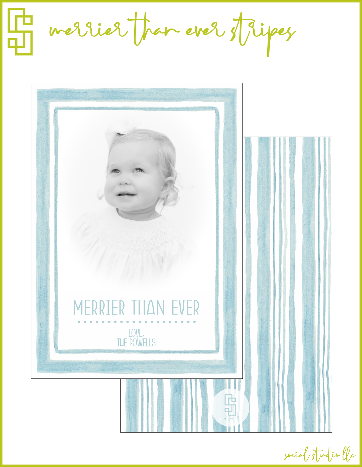 Merrier Than Ever Stripes Holiday Card