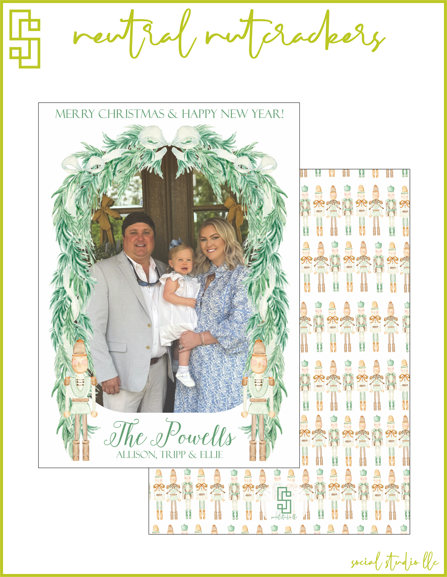 Neutral Nutcrackers Holiday Card