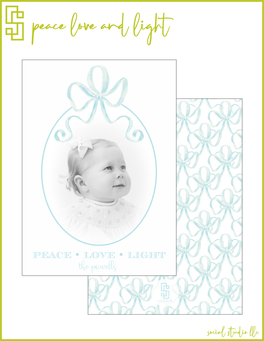 Peace Love and Light Holiday Card