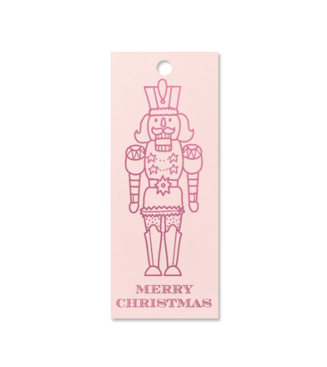 Gift Tags - Pink Foil Nutcrackers