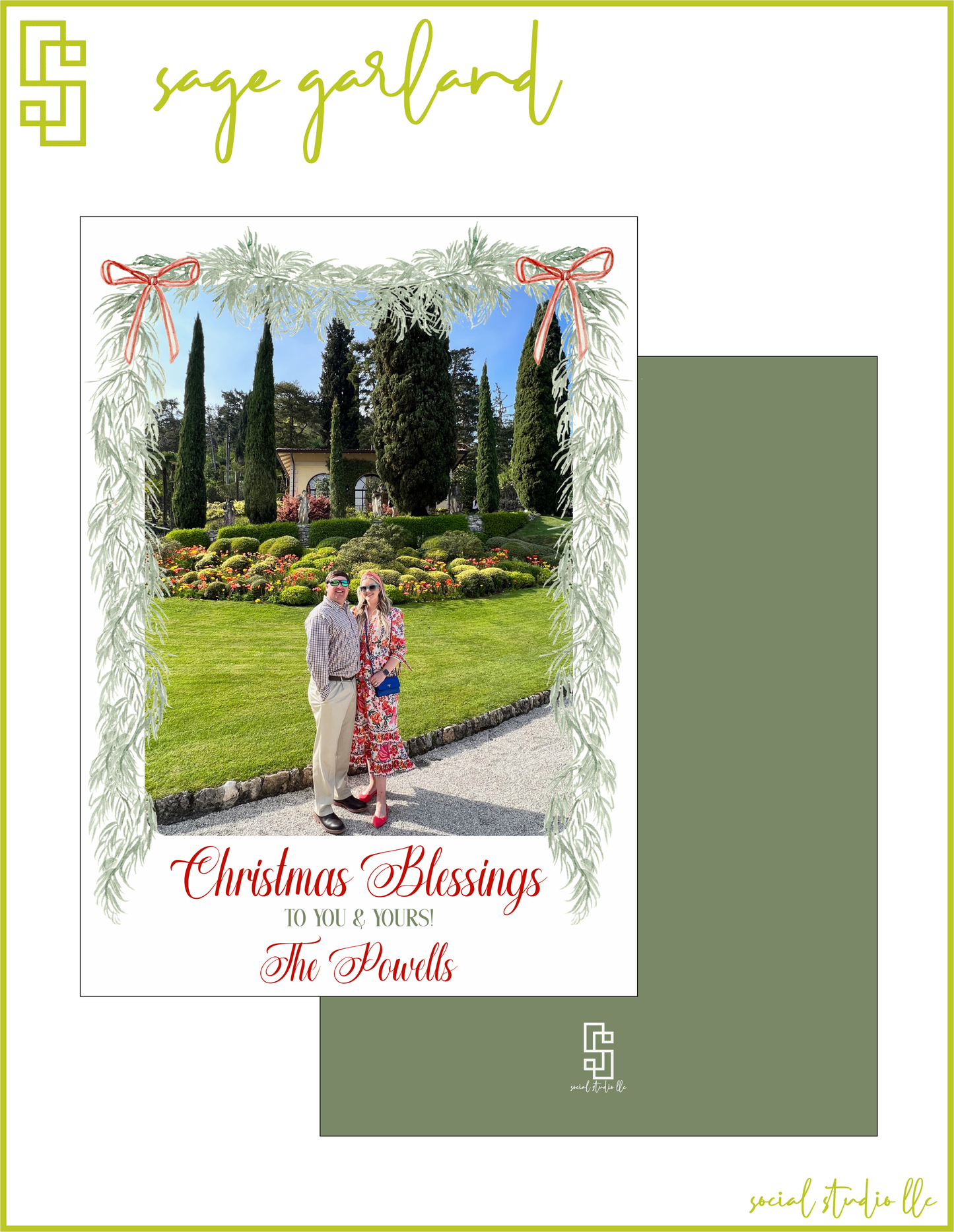 Sage Garland Holiday Card