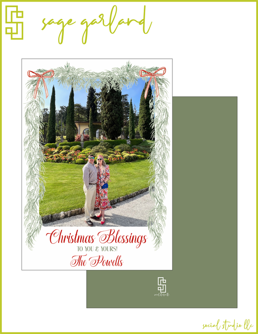 Sage Garland Holiday Card