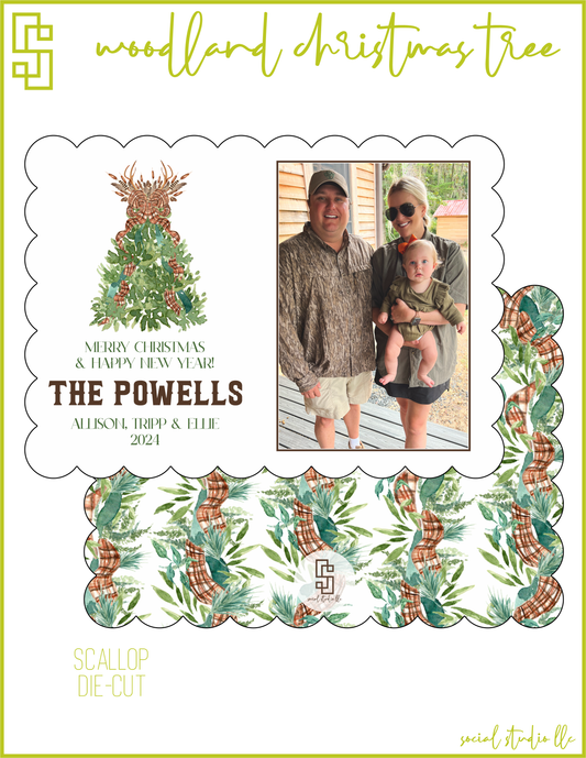 Woodland Christmas Tree Holiday Card